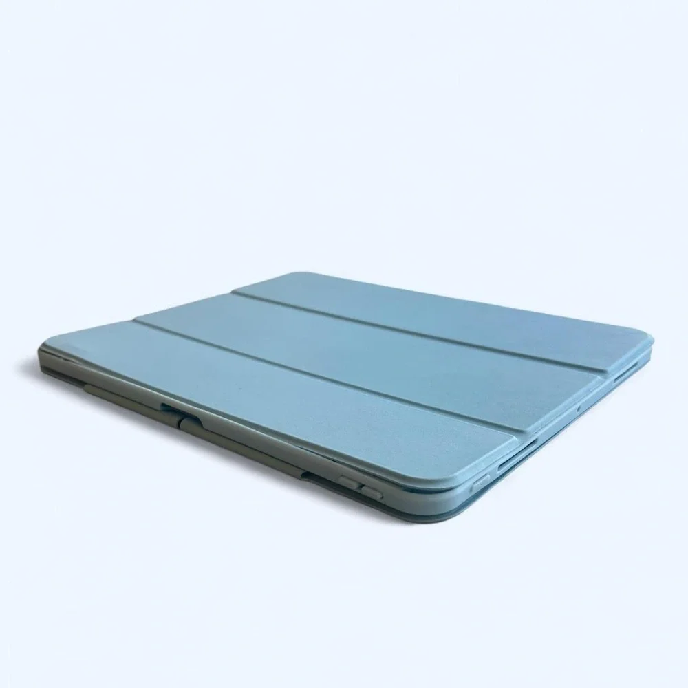 Light Blue iPad Case w Multi-Function Folio Cover + Hard Shell – 12.9 / 13 inch
